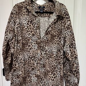 Chaps Leopard Print Top